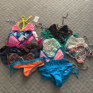 Assorted bundle of bikini Tops and Bottoms